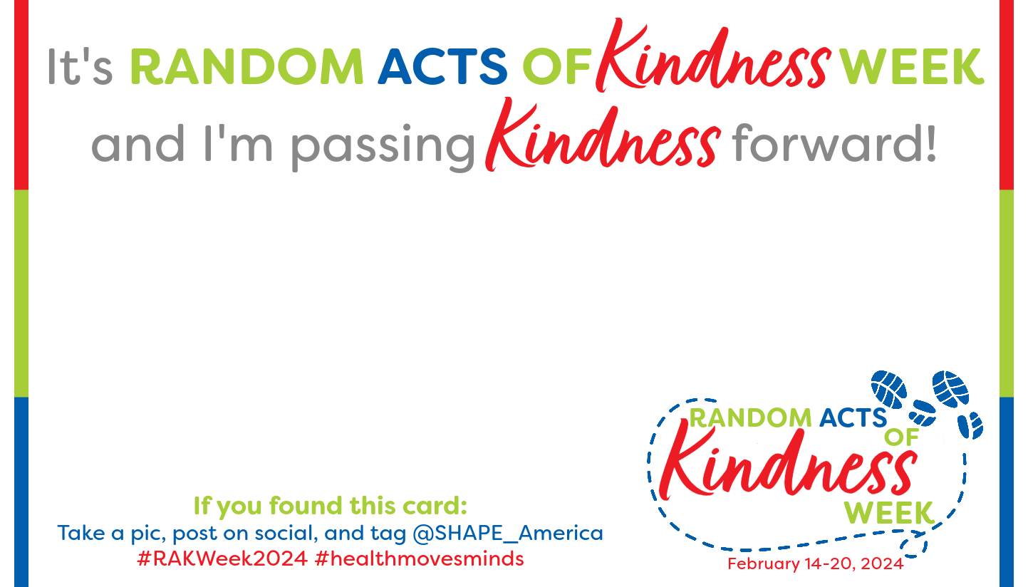 Random Acts of Kindness Week Calendar