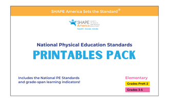 National PE Standards Printables Pack: Elementary