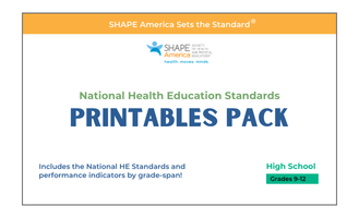 National HE Standards Printables Pack: High School