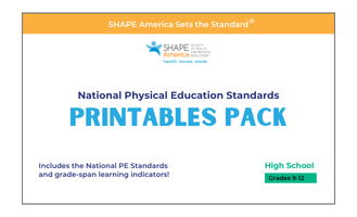 National PE Standards Printables Pack: High School